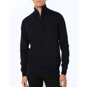 Product THE BOSTONIANS ΠΛΕΚΤΟ ΒΑΜΒΑΚΕΡΟ HALF-ZIP REGULAR FIT base image