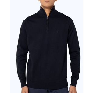 Product THE BOSTONIANS ΠΛΕΚΤΟ ΒΑΜΒΑΚΕΡΟ HALF-ZIP REGULAR FIT base image