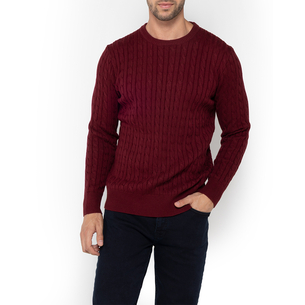 Product THE BOSTONIANS COTTON CABLE KNIT REGULAR CREWNECK base image