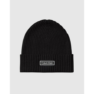 Product CALVIN KLEIN PATCH CHUNKY RIB COTTON BEANIE base image