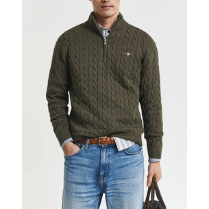 Product GANT ΠΟΥΛΟΒΕΡ ΜΜ COTTON CABLE HALF ZIP base image