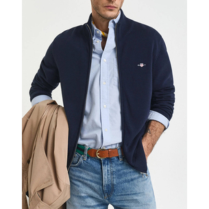 Product GANT ΖΑΚΕΤΑ ΠΛΕΚΤΗ CASUAL COTTON ZIP CARDIGAN base image
