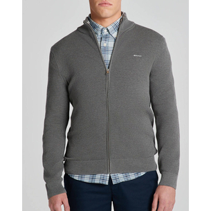 Product GANT ΖΑΚΕΤΑ ΠΛΕΚΤΗ COTTON PIQUE ZIP CARDIGAN base image