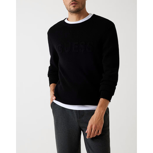 Product GUESS LS CN 3D GUESS LOGO SWTR ΠΛΕΚΤΟ ΑΝΔΡΙΚΟ base image