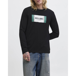 Product JACK&JONES JJHAYATO TEE LS CREW NECK BTS base image