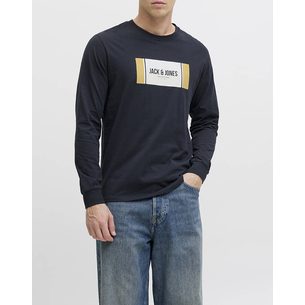 Product JACK&JONES JJHAYATO TEE LS CREW NECK BTS base image