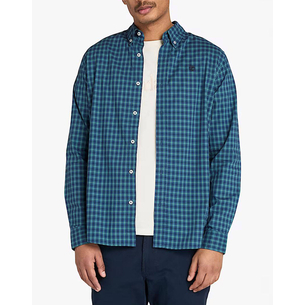 Product TIMBERLAND Stretch Poplin Gingham Shirt DARK DENIM YD base image
