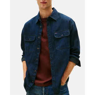 Product TOMMY JEANS LS RELAXED DENIM SHIRT BL BK base image