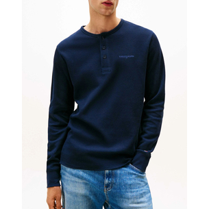 Product TOMMY JEANS TJM SLIM WAFFLE SCRIPT HENLEY base image
