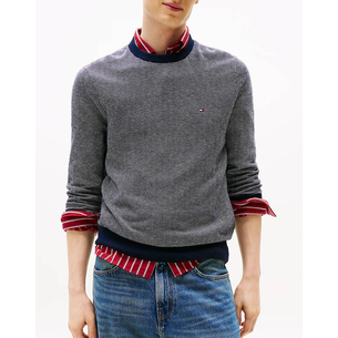 Product TOMMY HILFIGER PIMA CTN CASH HERRINGBONE CREW base image