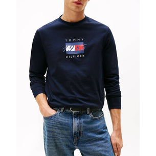 Product TOMMY HILFIGER LINEAR FLAG GRAPHIC LS TEE base image