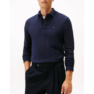 Product TOMMY HILFIGER LS HERRINGBONE REG POLO base image
