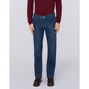 Product TRUSSARDI JEANS -5 TASCHE 380 ICON IN DENIM BLUE STONE WASHED CON TRATTAMENTO CHIMICO base image