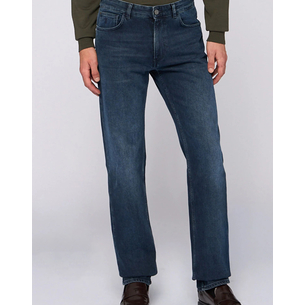 Product TRUSSARDI JEANS-5 TASCHE 380 ICON IN DENIM BLUE/BLACK STONE WASHED CON TRATTAMENTO CHIMICO base image