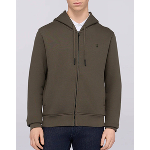 Product TRUSARDI SWEAT-FELPA CON ZIP E CAPPUCCIO IN JERSEY DIAGONALE CON RICAMO PUNTO CUORE base image