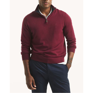 Product NAUTICA KNITTED SHIRT LS PERFORMANCE SOLID 1/4 ZIP (12GG) base image