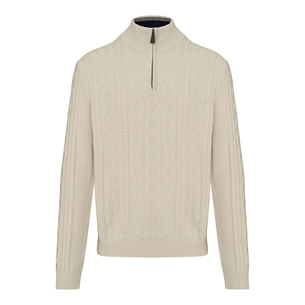 Product NAUTICA KNITTED LS CABLE 1/4 ZIP (7GG) base image