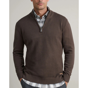 Product NAVY&GREEN KNITTED COTTON JACKET WITH ZIPPER base image