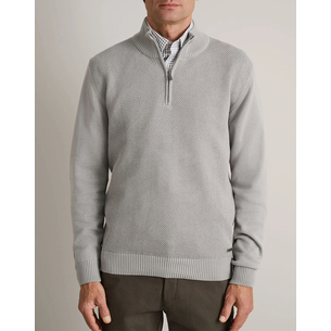 Product NAVY&GREEN KNITTED COTTON JACKET WITH ZIPPER base image