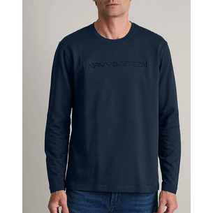 Product NAVY&GREEN ΜΠΛΟΥΖΑ ΛΑΙΜΟΚΟΨΗ M/M base image