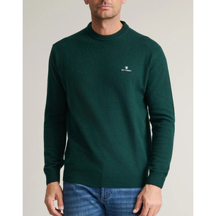 Product NAVY&GREEN KNITTED CREWNECK base image