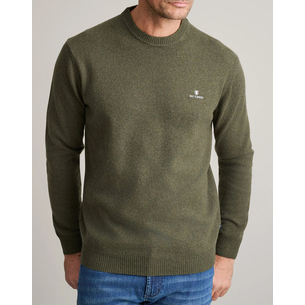 Product NAVY&GREEN KNITTED CREWNECK base image