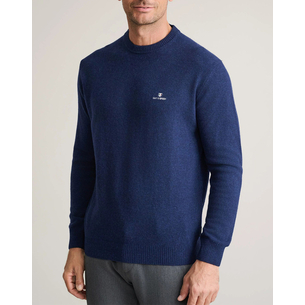 Product NAVY&GREEN KNITTED CREWNECK base image