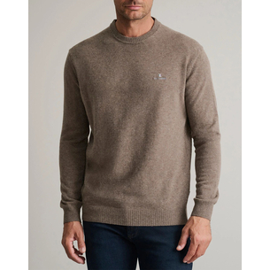 Product NAVY&GREEN KNITTED CREWNECK base image