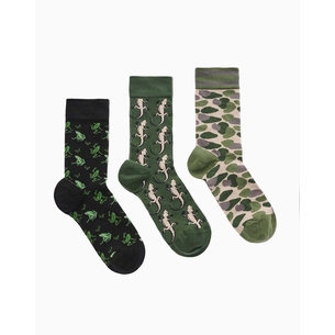 Product WALK ΑΝΔΡΙΚΕΣ ΒΑΜΒΑΚΕΡΕΣ ΚΑΛΤΣΕΣ ΜΕ ΣΧΕΔΙΟ ΣΑΥΡΕΣ 3-PACK base image