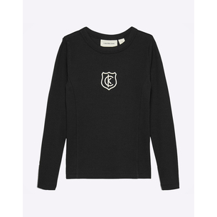 Product CALVIN KLEIN LS RIB TEE + CREST LOGO base image