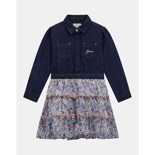 Product GUESS  MIXED FABRICS ADJ. LS DRESS ΦΟΡΕΜΑ ΠΑΙΔΙΚΟ GIRL base image