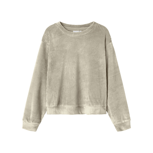 Product NAME IT NKFVELOA LS VELVET SHORT TOP base image