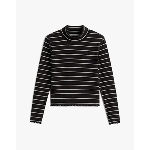 Product TOMMY HILFIGER SPARKLE STRIPE MOCK NECK L/S base image