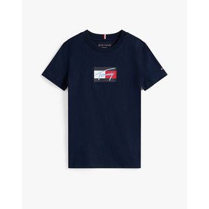 Product TOMMY HILFIGER TOMMY SCRIPT FLAG PRINT TEE SS base image