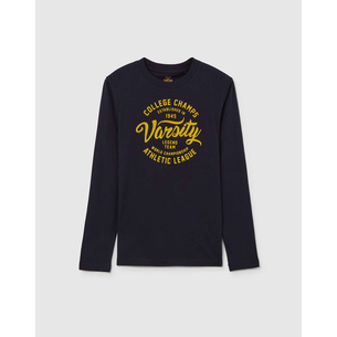 Product OVS TSH LS  PRINT EMBEL FLOCK base image