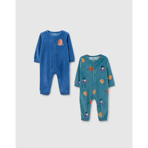 Product OVS PK2 ROMPER VELOUR BOY base image