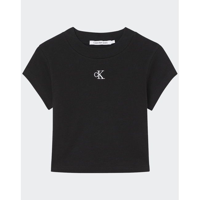 Product CALVIN KLEIN CK RIB CROPPED SLIM TEE base image