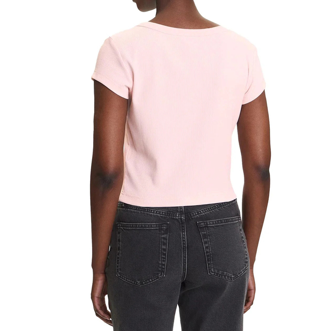 Product CALVIN KLEIN JEANS A- WOVEN LABEL 2X2 RIB BABY TEE base image