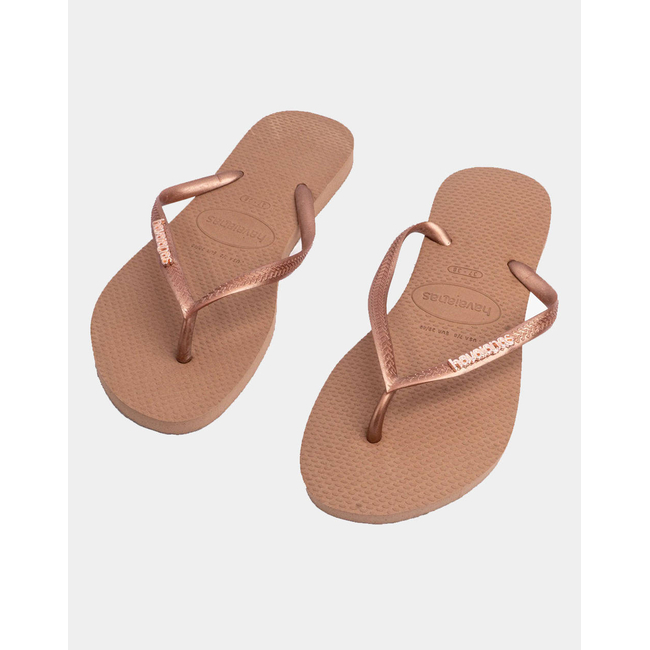 Product HAVAIANAS SLIM LOGO METALLIC FLIP FLOPS base image