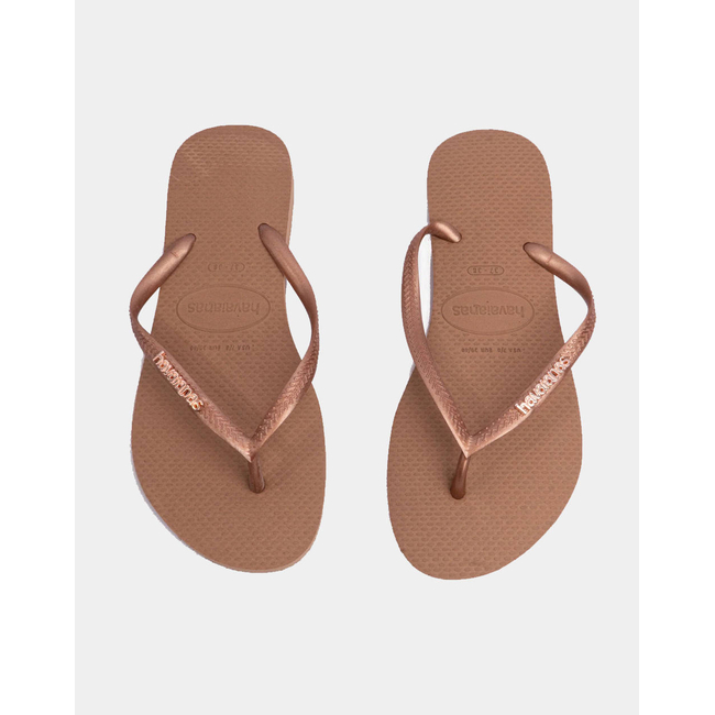 Product HAVAIANAS SLIM LOGO METALLIC FLIP FLOPS base image