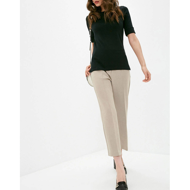 Product LAUREN RALPH LAUREN RFND STRTCH 1X1 RIB-ELB SLV BT NK TOP base image