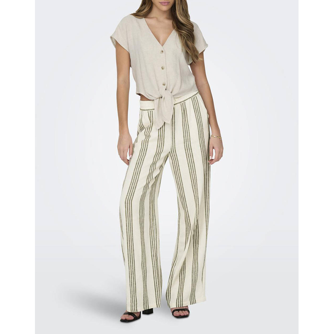 Product ONLY ONLSIESTA SS KNOT LIN BL SHIRT PNT NOOS base image