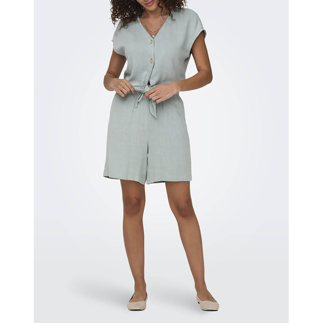Product ONLY ONLSIESTA SS KNOT LIN BL SHIRT PNT NOOS base image
