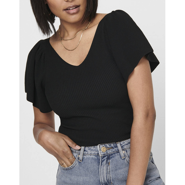 Product ONLY ONLLEELO S/S BACK PULLOVER KNT NOOS base image