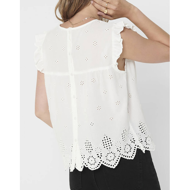 Product ONLY ONLSILLA LIFE S/L FRILL TOP WVN NOOS base image