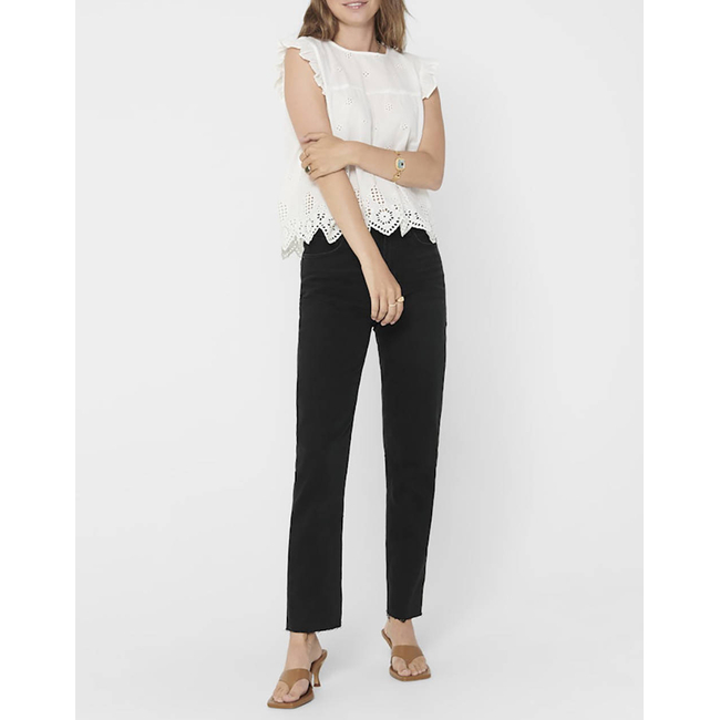 Product ONLY ONLSILLA LIFE S/L FRILL TOP WVN NOOS base image