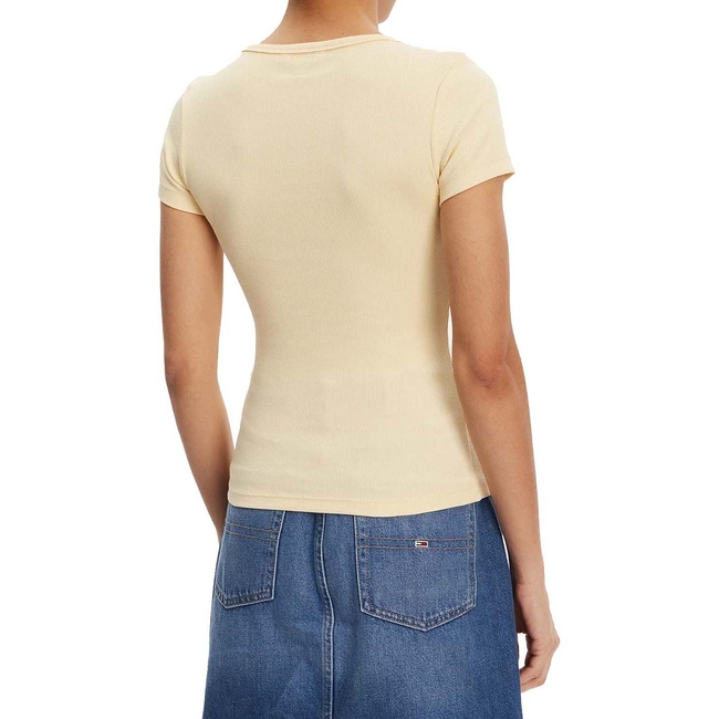 Product TOMMY JEANS TJW SLIM ESSENTIAL RIB V SS base image