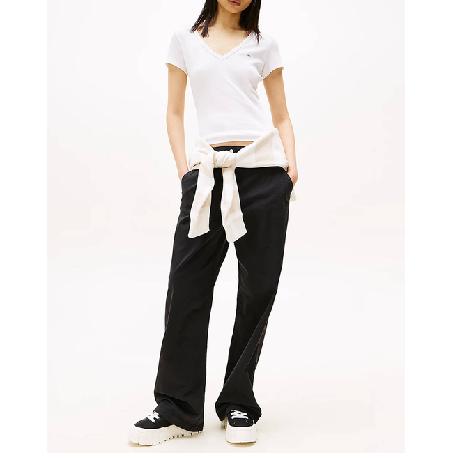 Product TOMMY JEANS TJW SLIM ESSENTIAL RIB V SS base image