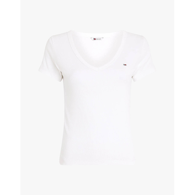 Product TOMMY JEANS TJW SLIM ESSENTIAL RIB V SS base image