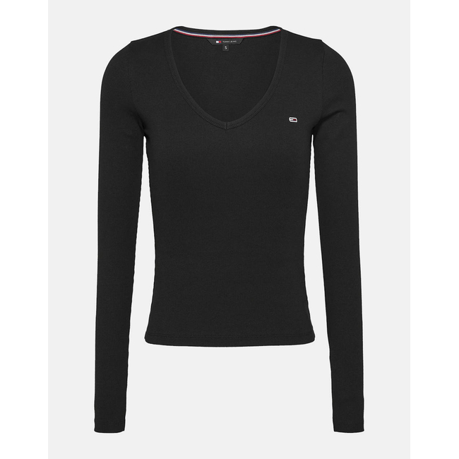 Product TOMMY JEANS TJW SLIM ESSENTIAL RIB V LS base image